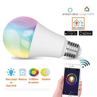 Ampoule Multicolore Connect E Wifi Compatible Google Home Et Alexa