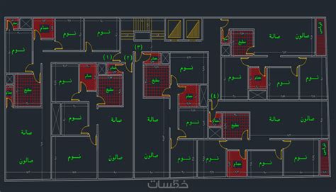 رسم المخططات الهندسية الأنشائية و المعمارية Autocad 2d خمسات