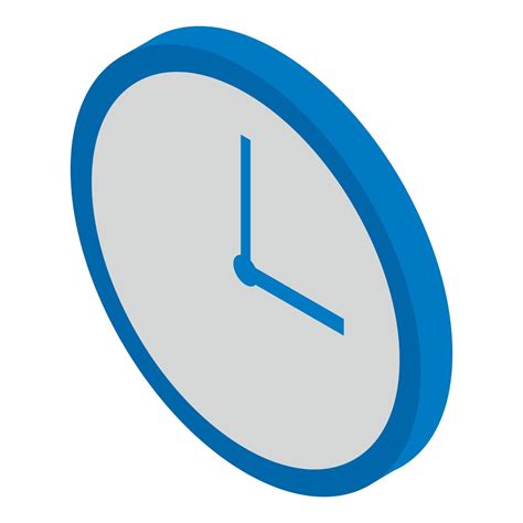 Blue Wall Clock Icon Isometric Style 15367945 Vector Art At Vecteezy