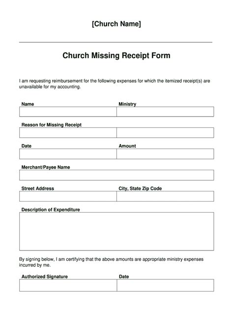 Free 7 Lost Receipt Forms In Ms Word Pdf Excel Missing Receipt Form