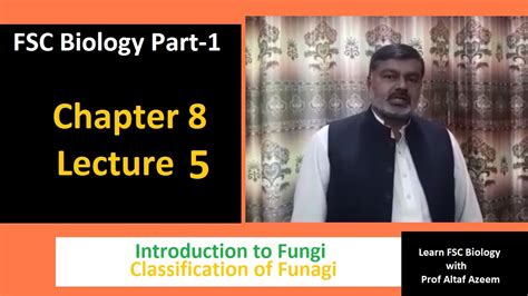 Fsc Biology Part 1 Chapter8 Lecture5 Classification Of Fungi Biology With Prof Altaf