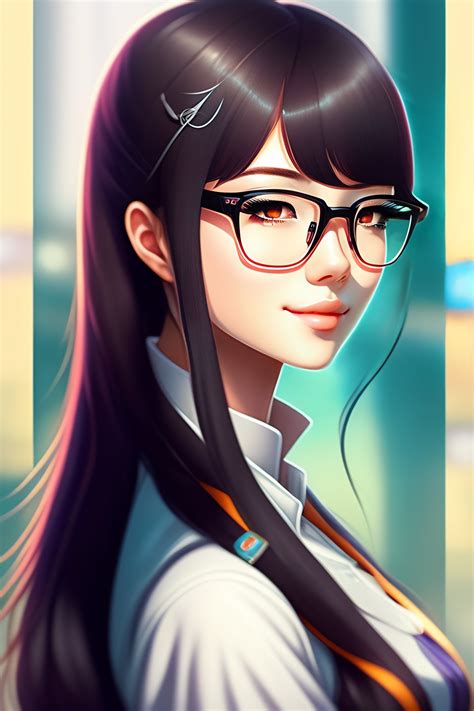 Lexica Anime Girl With Rimless Glasses, Nerdy, Nerd, 52% OFF