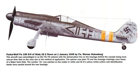 Asisbiz Focke Wulf Fw 190D9 Stab JG2 Werner Hohenburg WNr 210194 Aachen