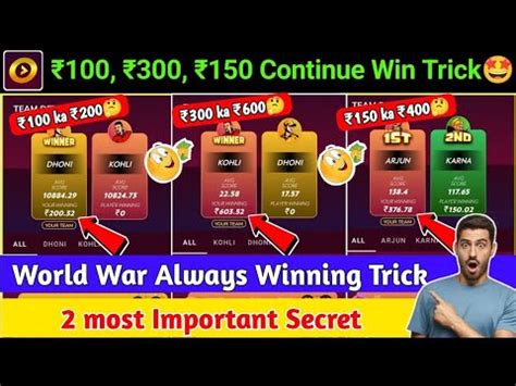 And Winzo World War Game Winning Tricks Winzo App Se Paisa