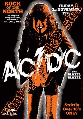 AC DC Benvenuti Su Vintagerockposter Concert Posters Music