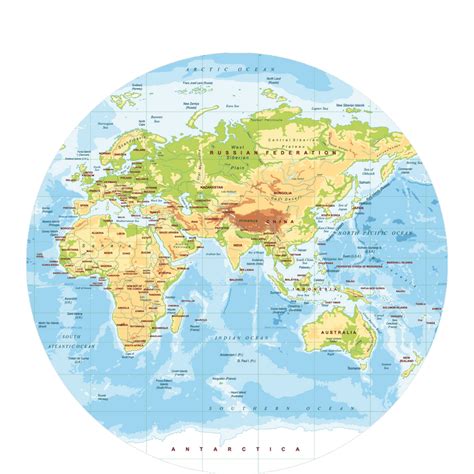 Round World Map - World Maps