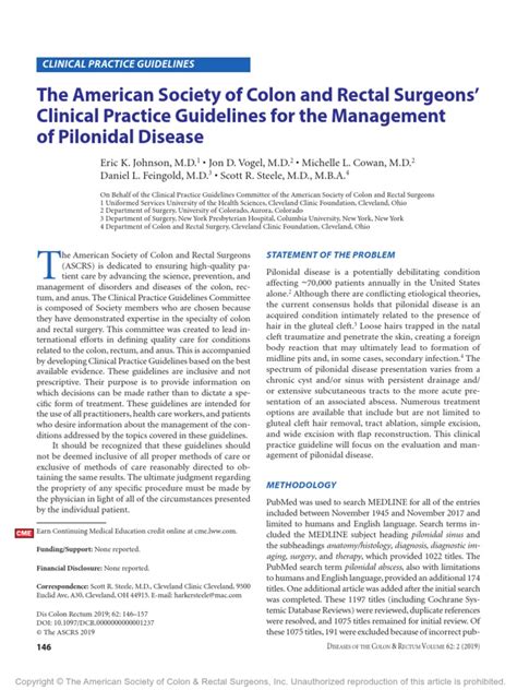 The American Society of Colon Practical Guideline Sinus Pilonidalis ...