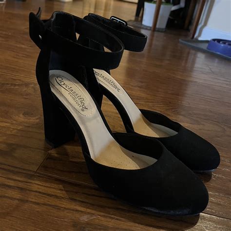 Black Heels Closed toe shoes with ankle support.... - Depop