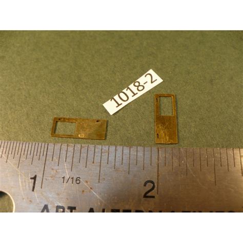 ho brass steam loco cab door etchings nh    pkg