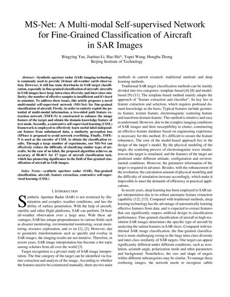 MS Net A Multi Modal Self Supervised Network For Fine Grained