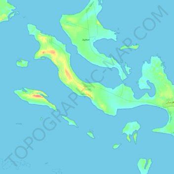 Farasan Island topographic map, elevation, terrain