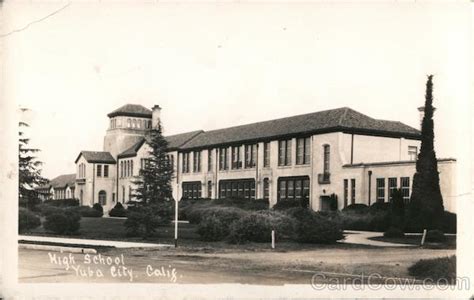 High School Yuba City, CA Postcard