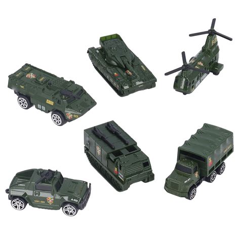 2024 Diecast Military Vehicles 6 Pack Army Toys Assorted Transporter