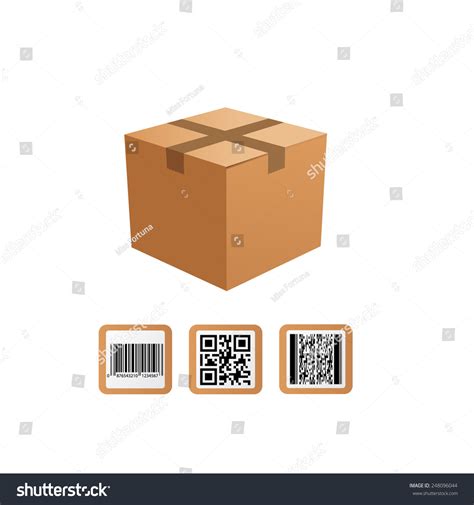 Vector Box Barcode Icons Stock Vector Royalty Free 248096044