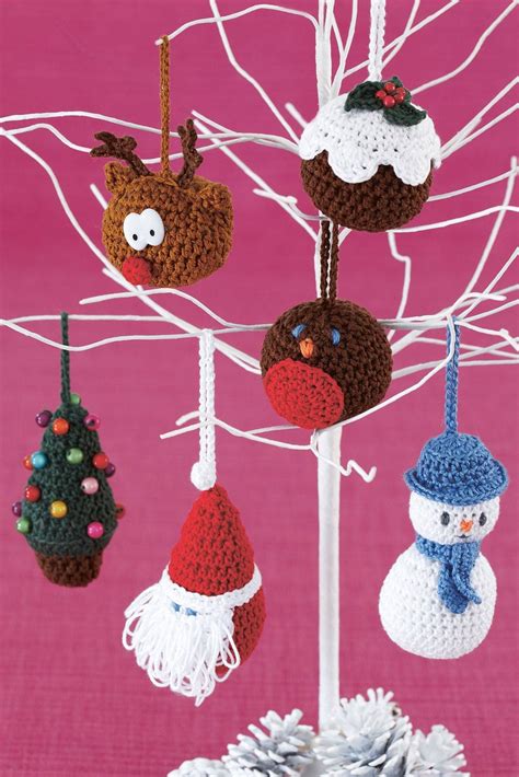 Festive Christmas Tree Decorations Crochet Patterns The Knitting Network