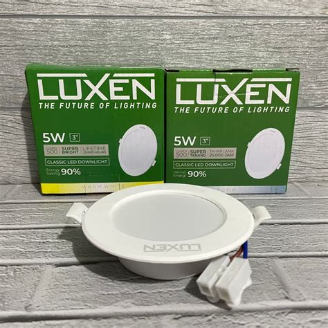 Jual LUXEN CLASSIC DOWNLIGHT LED PANEL 5W INBOW IB BULAT TANAM DALAM