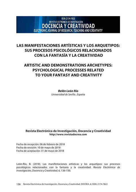 Pdf Las Manifestaciones Art Sticas Y Los Arquetipos Sus Dokumen Tips