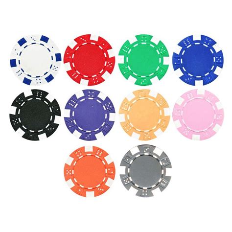 25pc 11.5g Dice Poker Chips (10 colors) from Discount Poker Shop