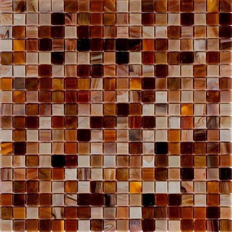 Apollo Tile Skosh Glossy Brown In X In Glass Mosaic Wall