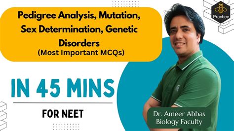 Most Imp MCQs Pedigree Analysis Mutation Sex Determination Genetic