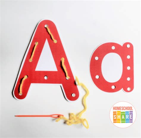 Alphabet Lacing Cards - Homeschool Share