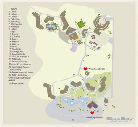 BlueBay Grand Esmeralda Map (2022 - 2020) | TravelTips.org