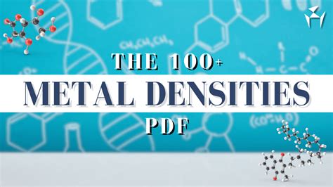 100+ Metal Densities Chart [PDF] - Design | Engineering