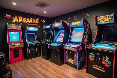 Premium Photo Retro Arcade Game Room