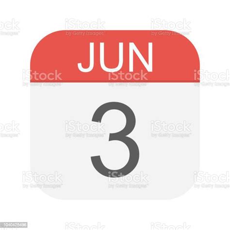 6月3日日曆圖示向量圖形及更多3號圖片 3號 個人備忘錄 六月 Istock