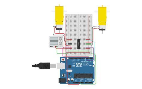 Circuit design Ардуино МАШИНА l293D [1] | Tinkercad