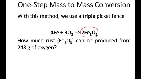 Mass To Mass Calculations Youtube