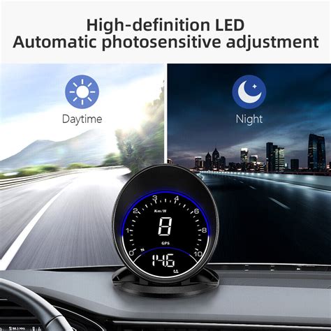 Car Hud Display 22 Inch Screen Gps Navigation Usb Powered For Auto