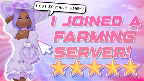 I Joined A FARMING SERVER In DRESS TO IMPRESS I GOT SO MANY STARS