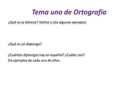 Ppt Tema Uno De Ortografía Powerpoint Presentation Free Download Id 6290539