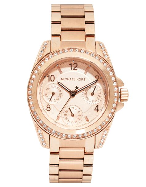 Michael Kors Blair Rose Gold Watch In Gold Rosegold Lyst