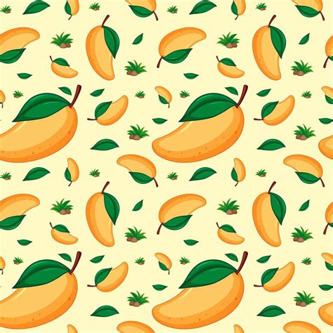 Seamless Background Design With Mango 1343978 Vector Art At Vecteezy