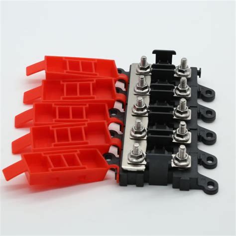 5 Way Midi Fuse Holder Set 1 In 5 Out Distribution Block 200a Multi Pole Fuses Block