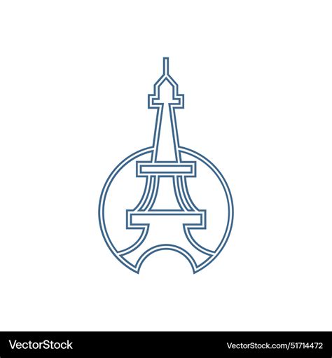 Eiffel Tower Logo Royalty Free Vector Image VectorStock