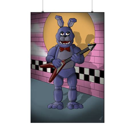 Bonnie Vertical Posters Fnaf Poster Matte Print Fnaf Bonnie Etsy