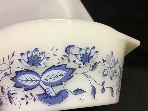 Vintage Arcopal French Casserole Dish Blue Flower Design With Etsy