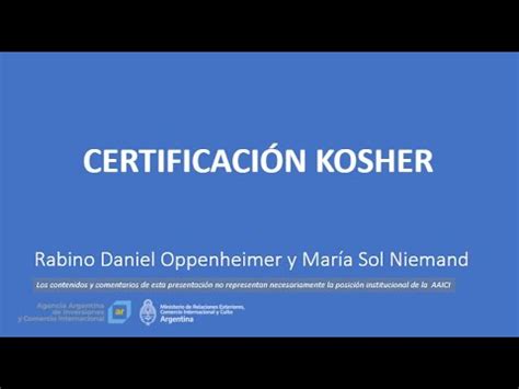 Certificaci N Kosher Youtube