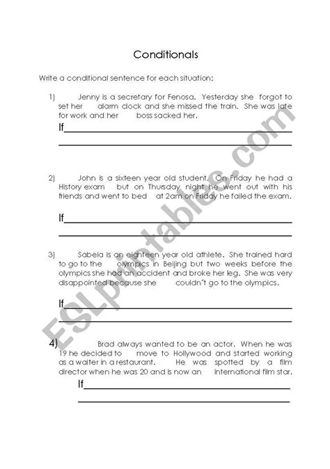 Third Conditional Esl Worksheet By Frosty