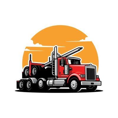 Log Truck Vector Art, Icons, and Graphics for Free Download