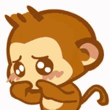 Blushing Monkey Monkey Sticker - Blushing Monkey Monkey Joypixels ...