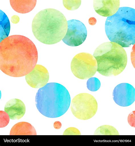 Watercolor Circle Seamless Background Royalty Free Vector