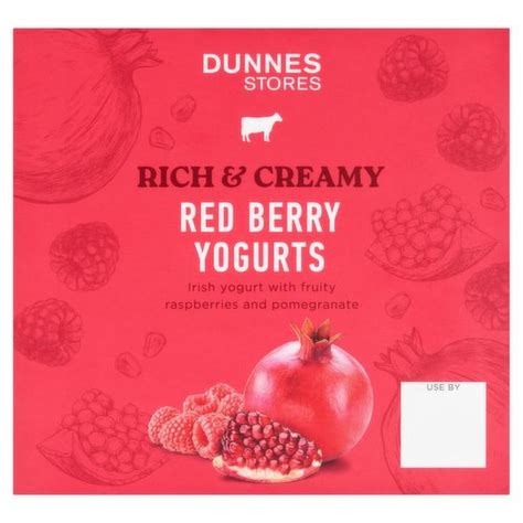 Dunnes Stores Rich And Creamy Red Berry Yogurts 4 X 125g 500g Dunnes Stores