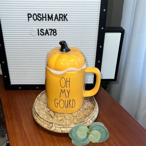 Rae Dunn Dining Rae Dunn Oh My Gourd Mug With Topper Poshmark