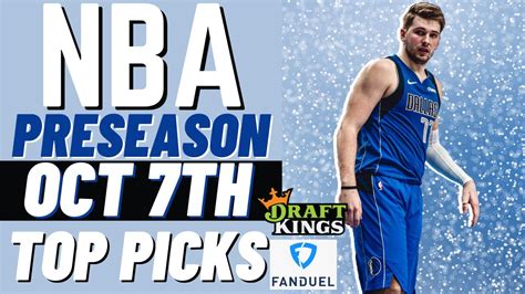 Nba Preseason Dfs Draftkings Fanduel Prizepicks Top Picks Best