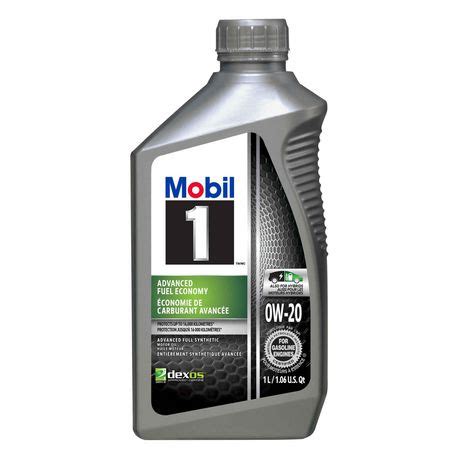 Mobil 1 Advanced Fuel Economy Full Synthetic Engine Oil 0W 20 1 L