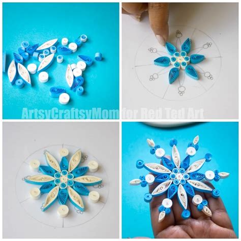 Quilled Snowflake Patterns - Red Ted Art - Kids Crafts